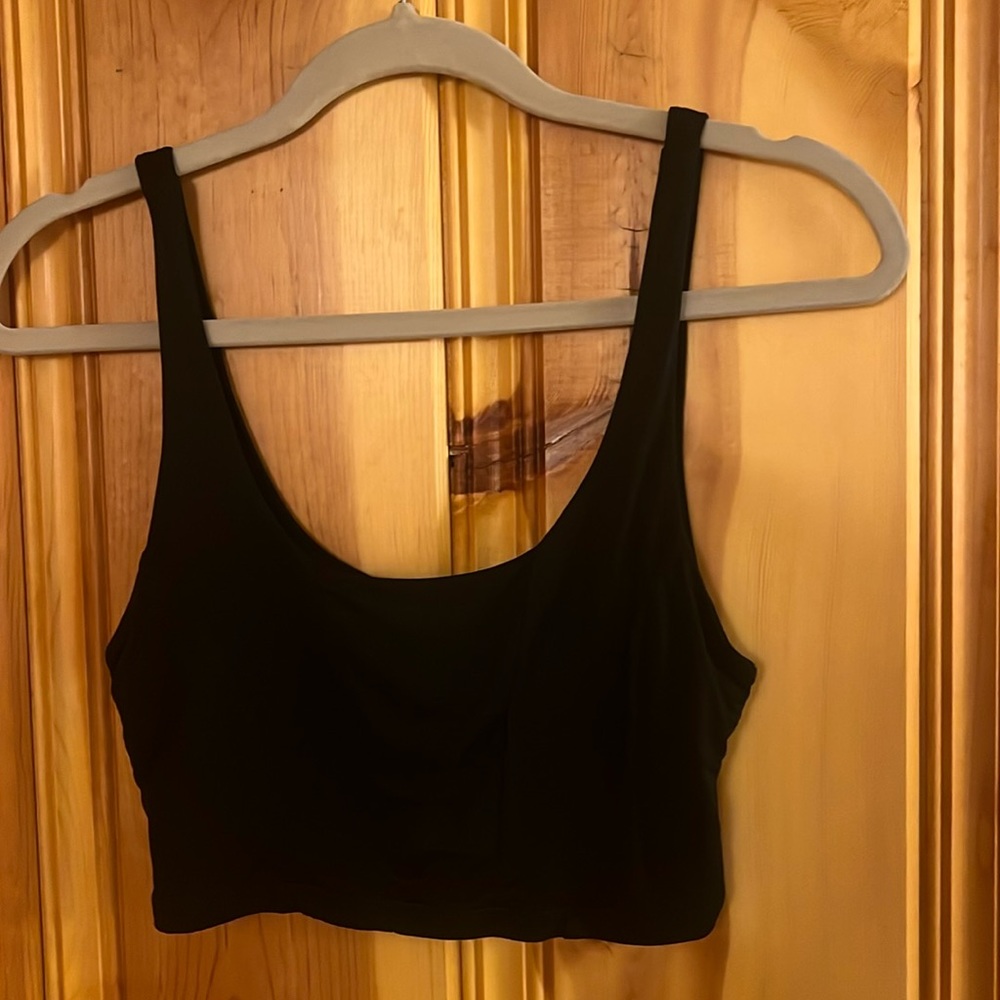 Free People Cropped Black Tank